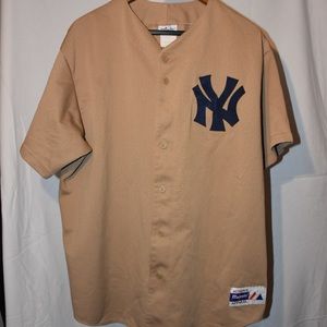TAN YANKEES JERSEY (BLANK) 2XL